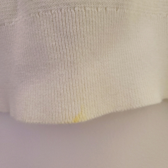 White Asymmetrical Ruffle Sweater - Picture 7 of 9